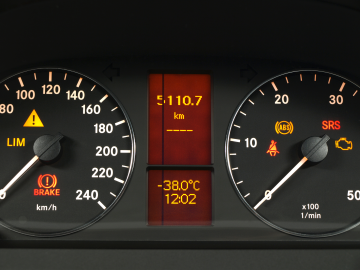 A W169 pixel errors in the instrument cluster